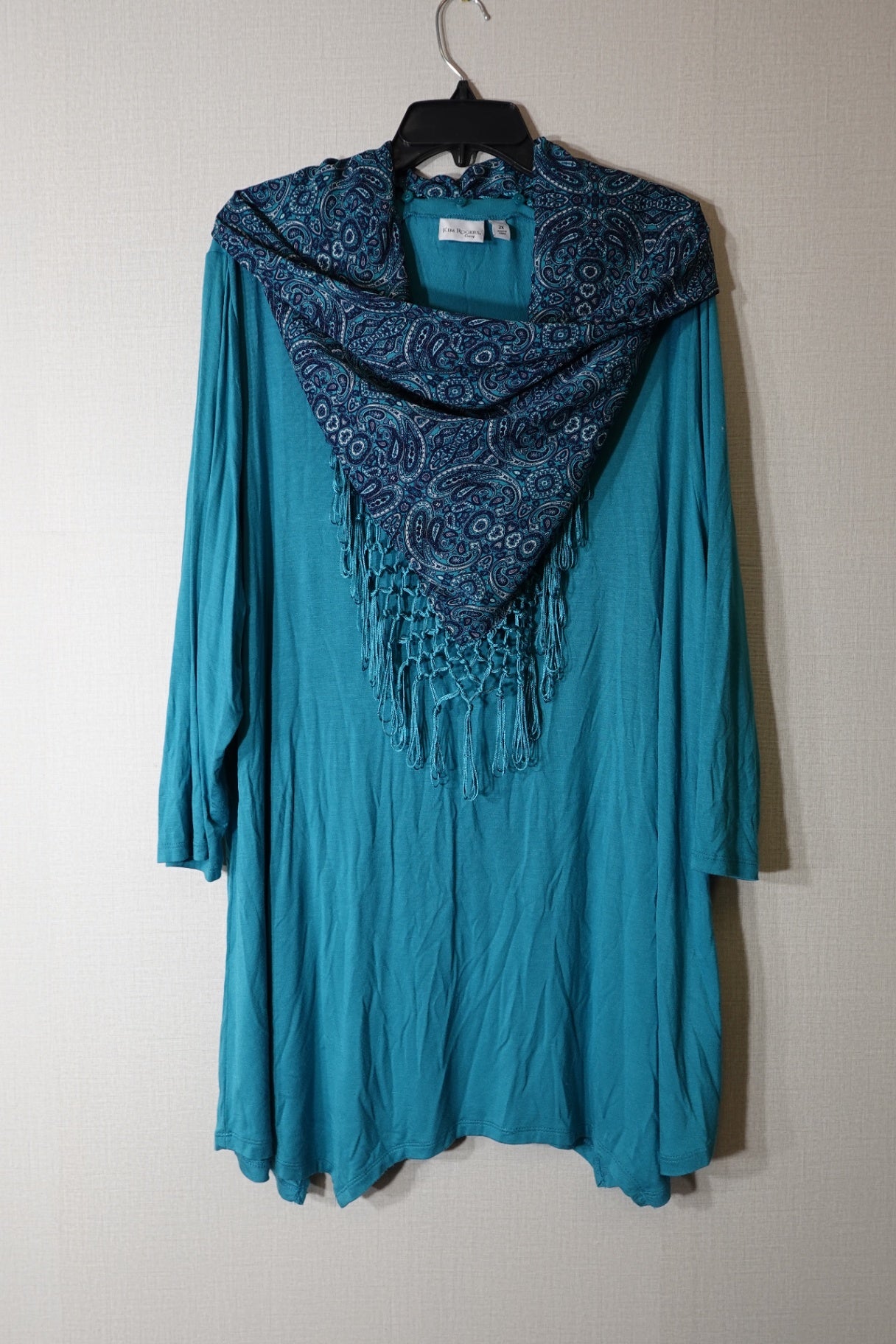 Kim Rogers, Long Sleeves Top w cowl, 2X