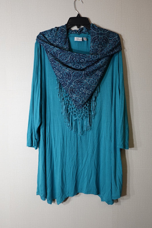 Kim Rogers, Long Sleeves Top w cowl, 2X