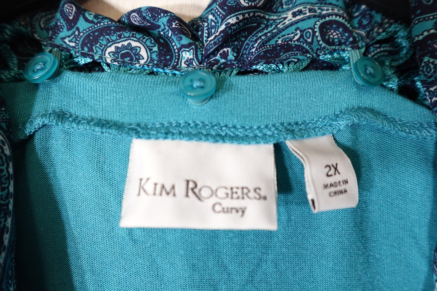 Kim Rogers, Long Sleeves Top w cowl, 2X