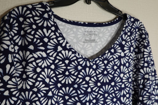 TALBOTS, short sleeve top, 3X