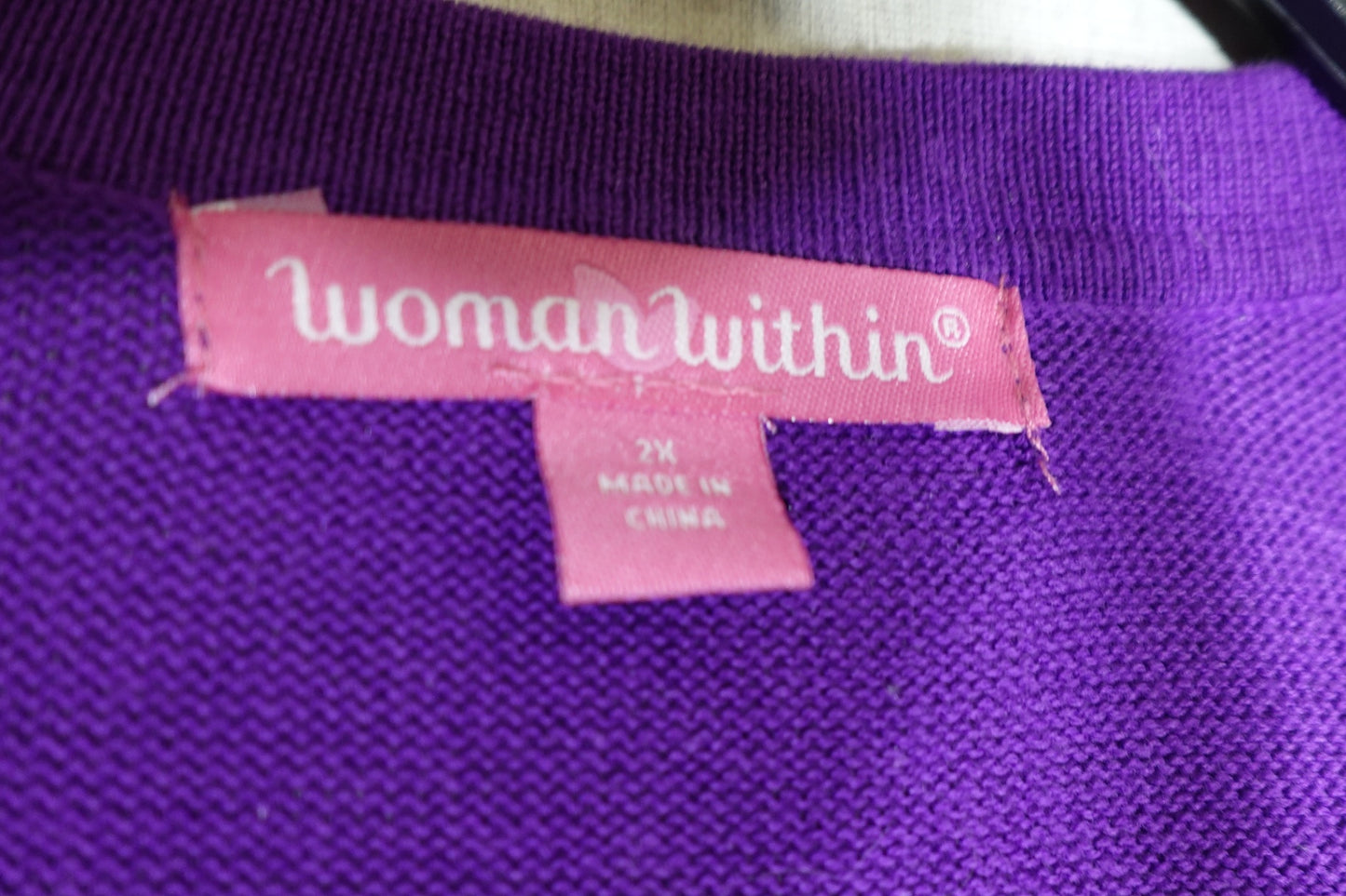woman within, CARDIGAN, 2X