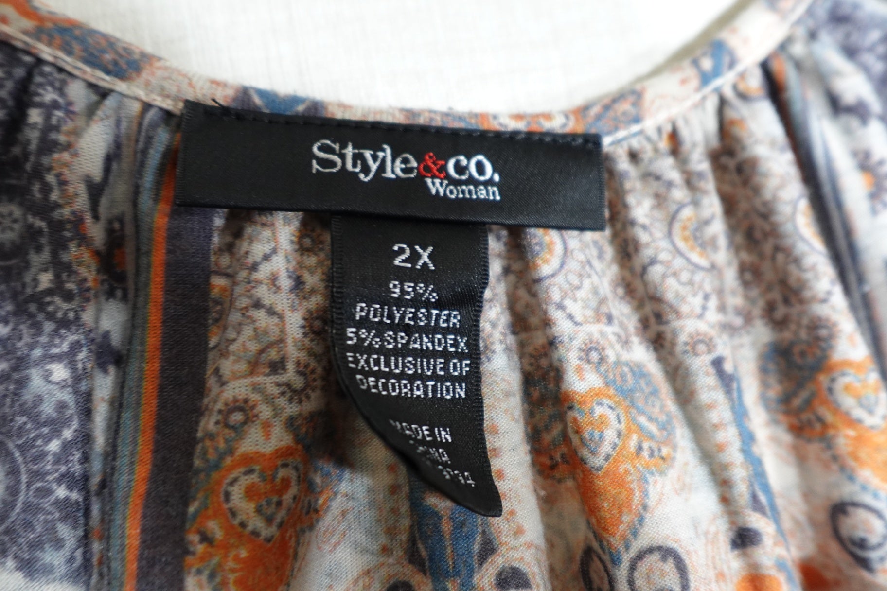 Style & Co, 3/4 Sleeve Top, 2X