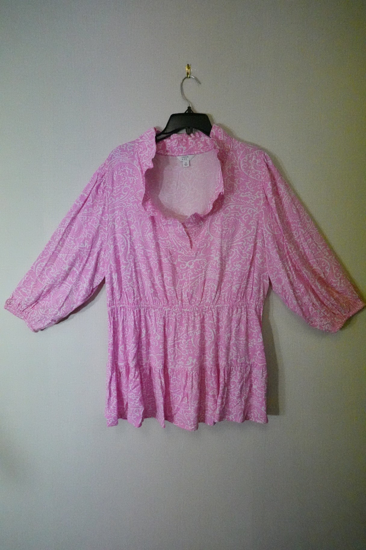 Crown & Ivy, 3/4 SLEEVE TOP, XL/2X (1X)