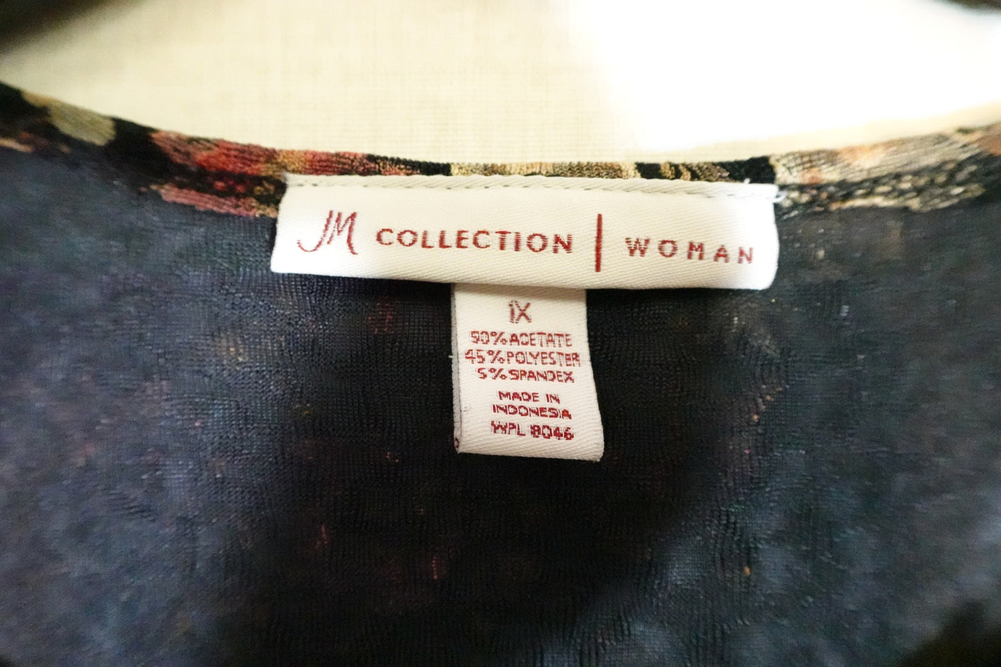 JM Collection, 3/4 Sleeve Top, 1X