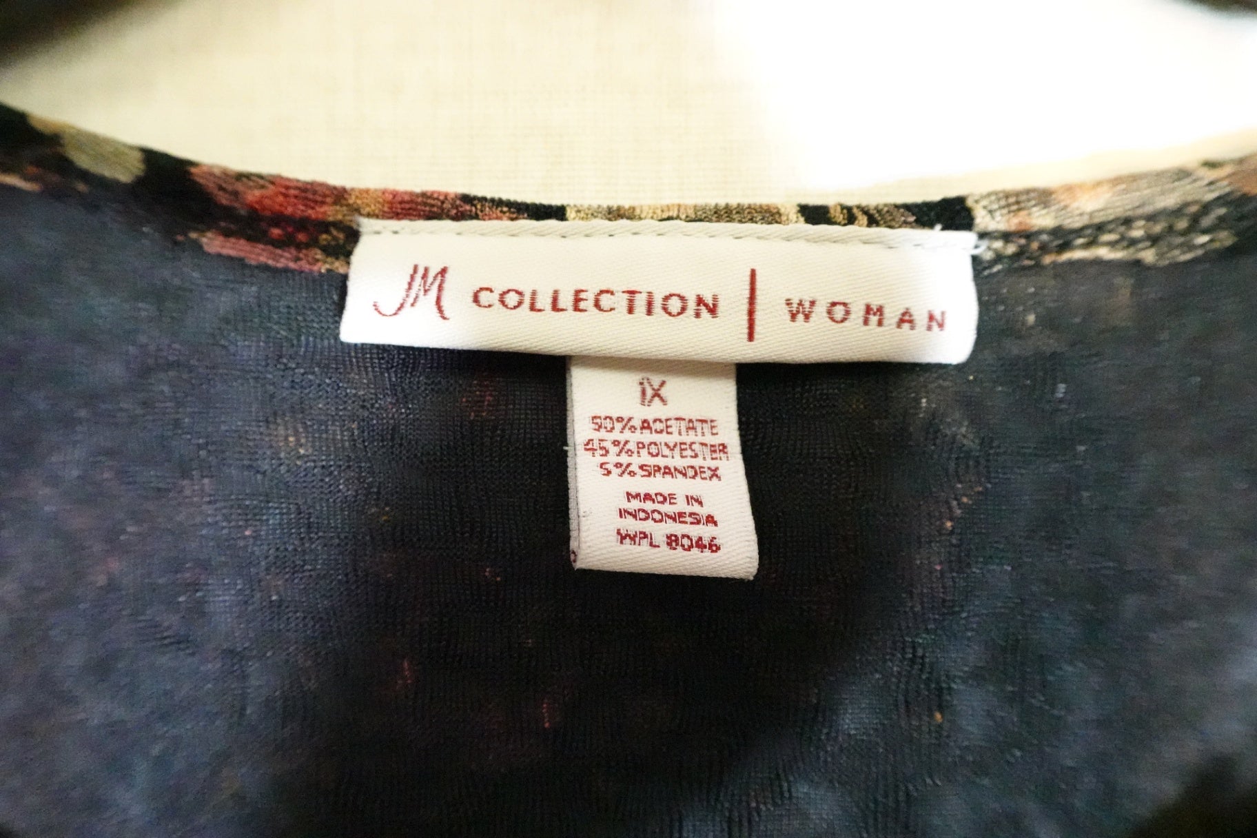 JM Collection, 3/4 Sleeve Top, 1X