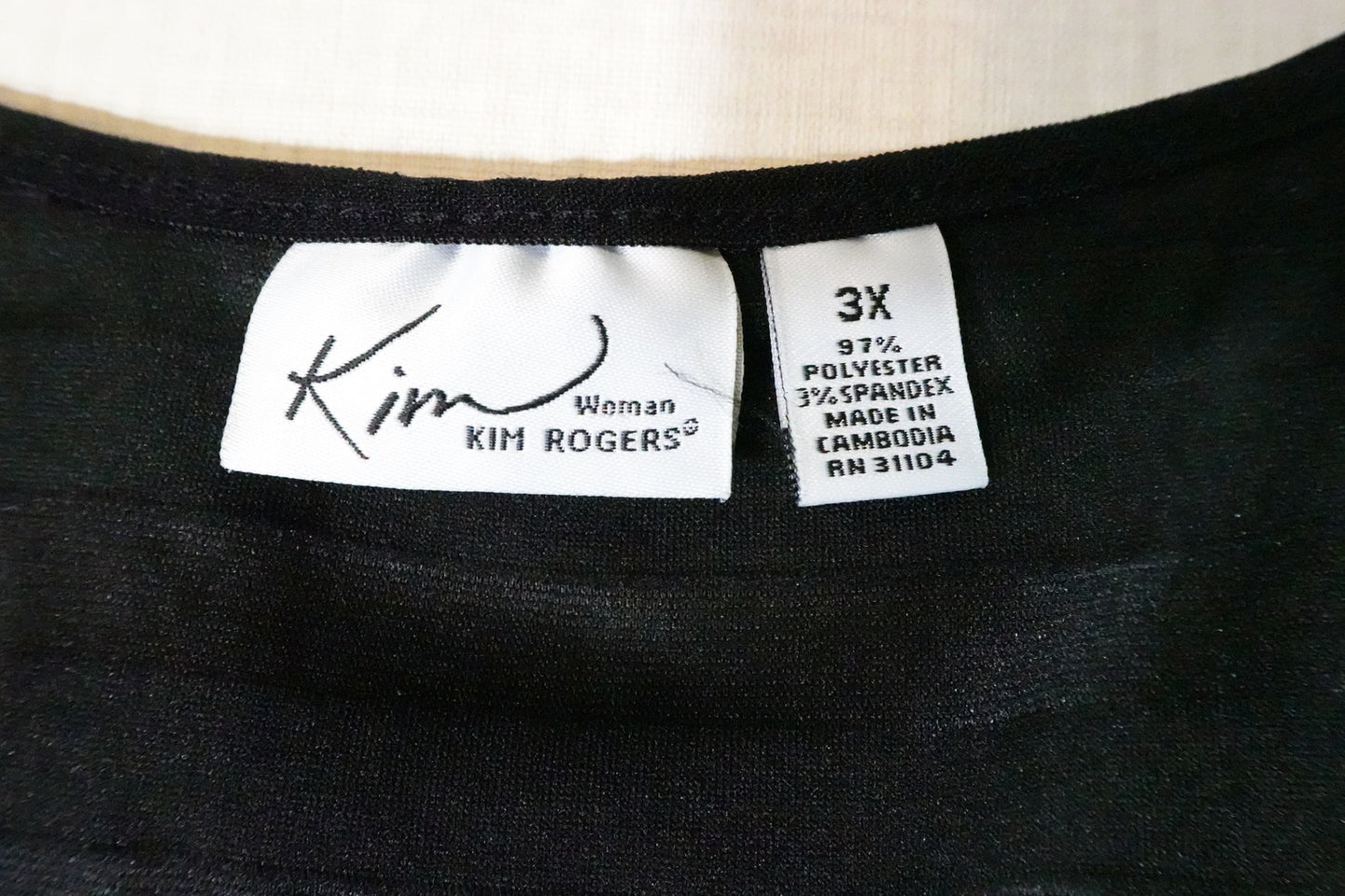 Kim Rogers, 3/4 Sleeve top, 3X