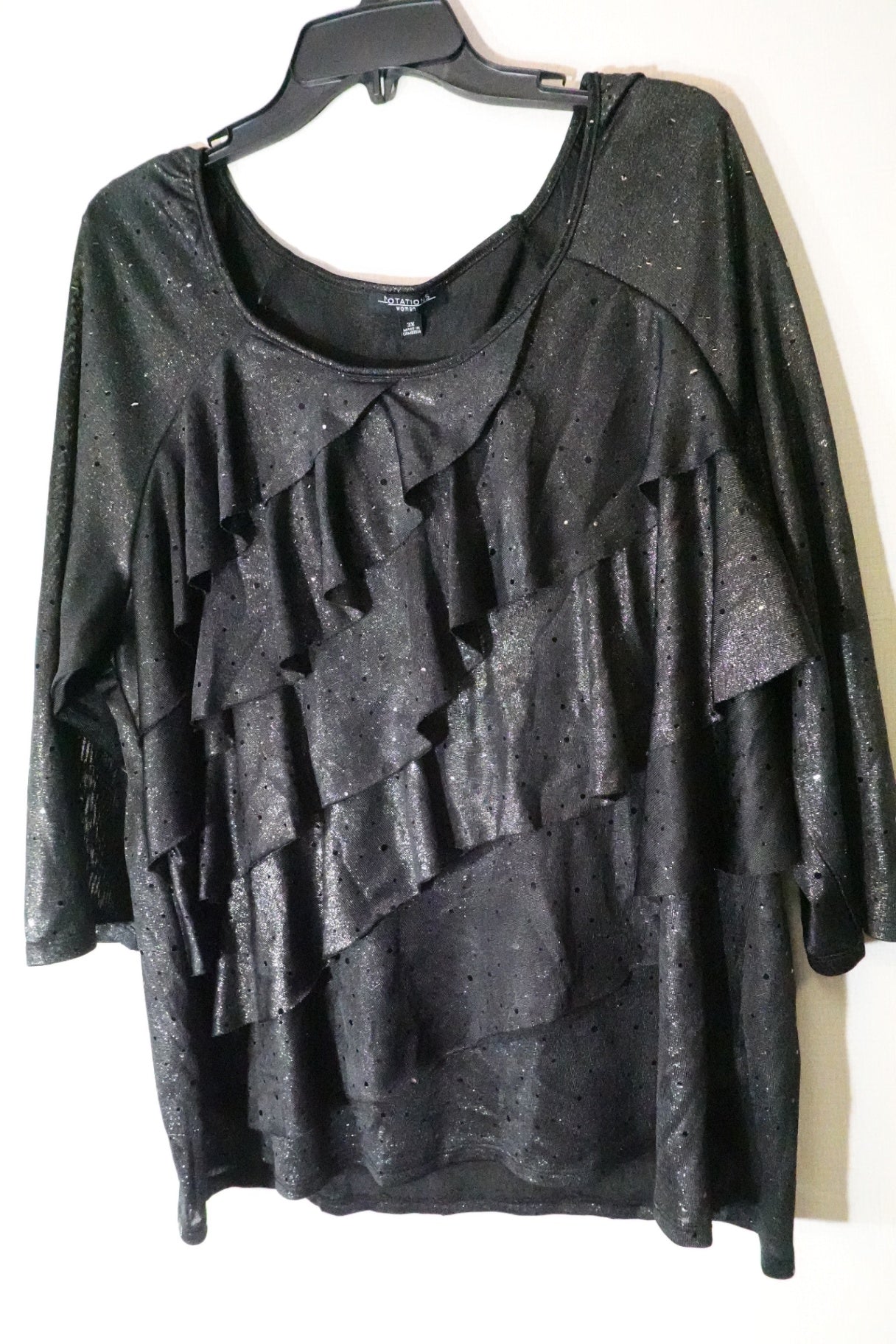 Notations, Long Sleeves Top, 3X