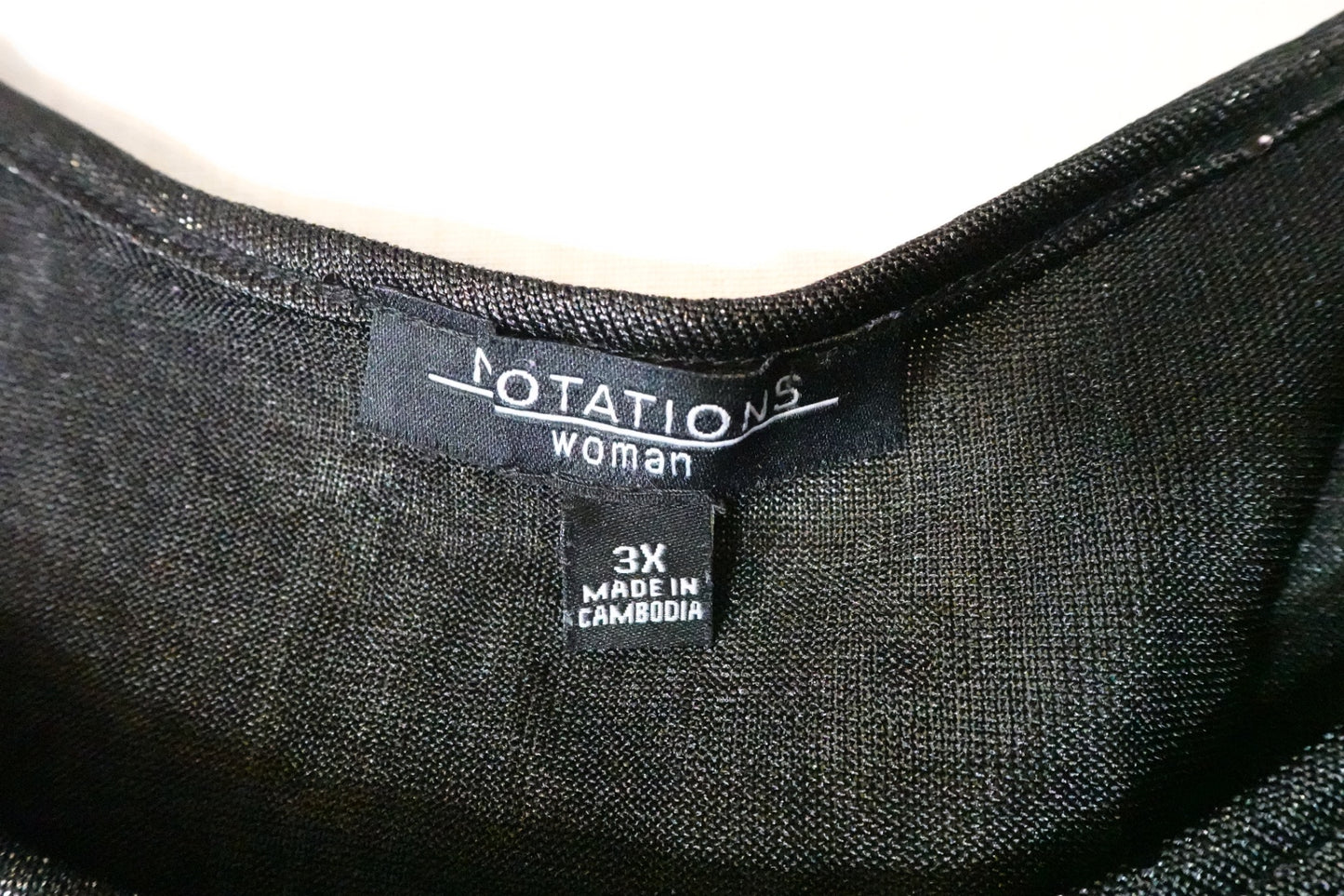 Notations, Long Sleeves Top, 3X