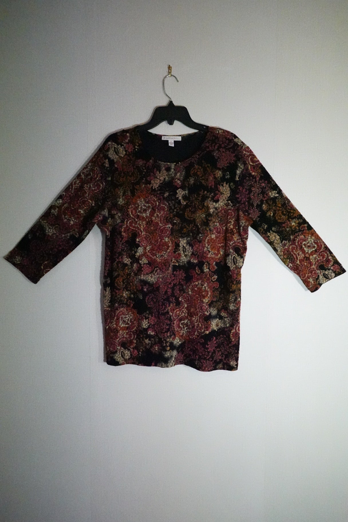 JM Collection, 3/4 Sleeve Top, 1X