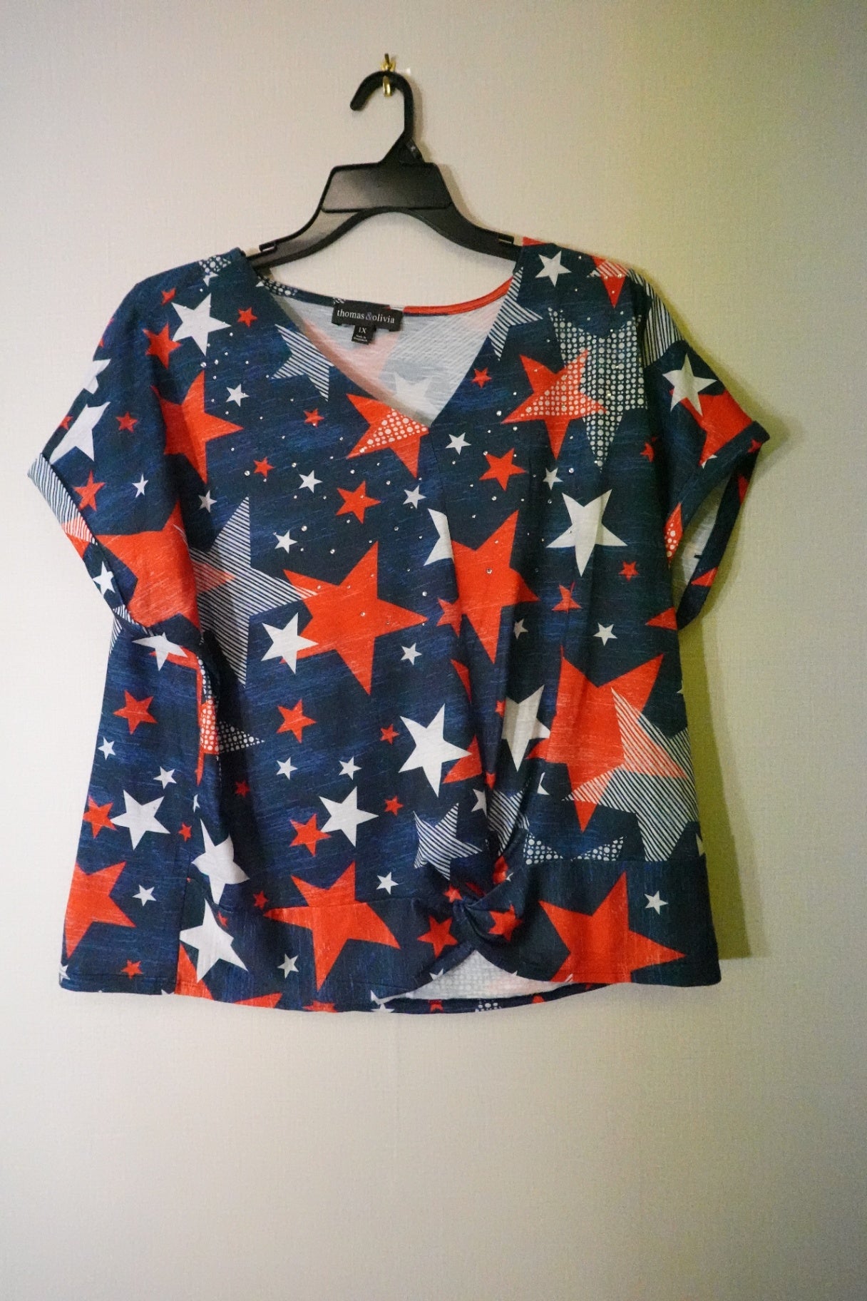 thomas & olivia, Short Sleeve Top, XL (1X)