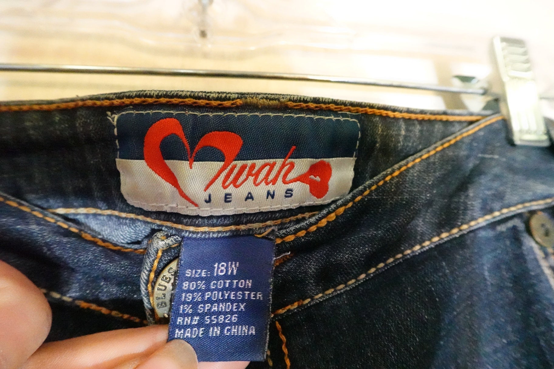 Swak Jeans, Vintage Jean Skirt, 18W