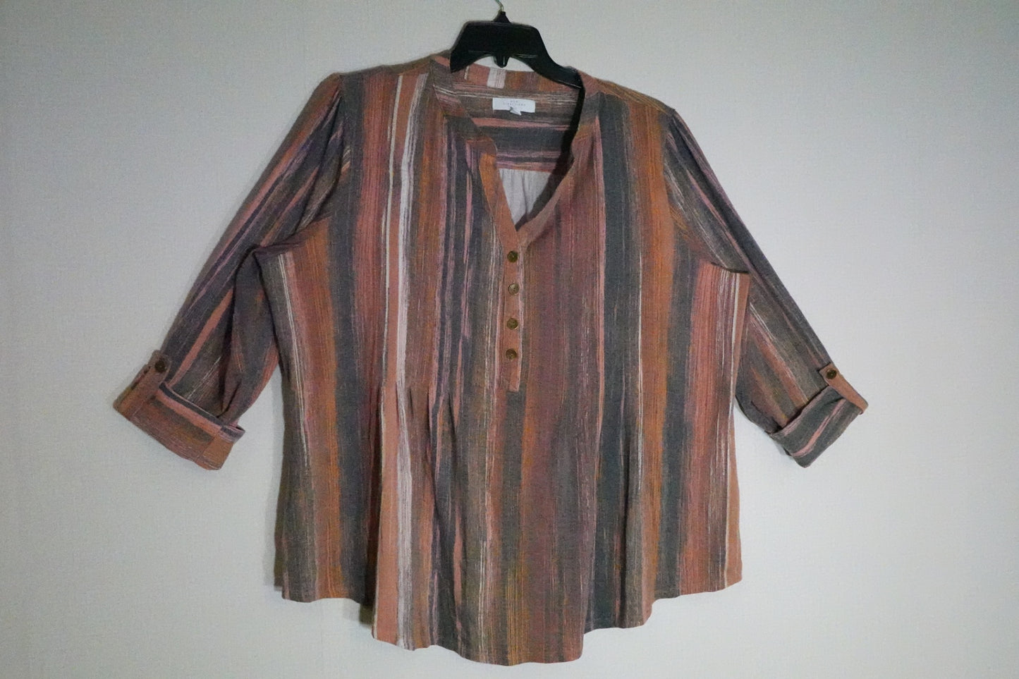 New Directions, 3/4 SLEEVE TOP, 3X