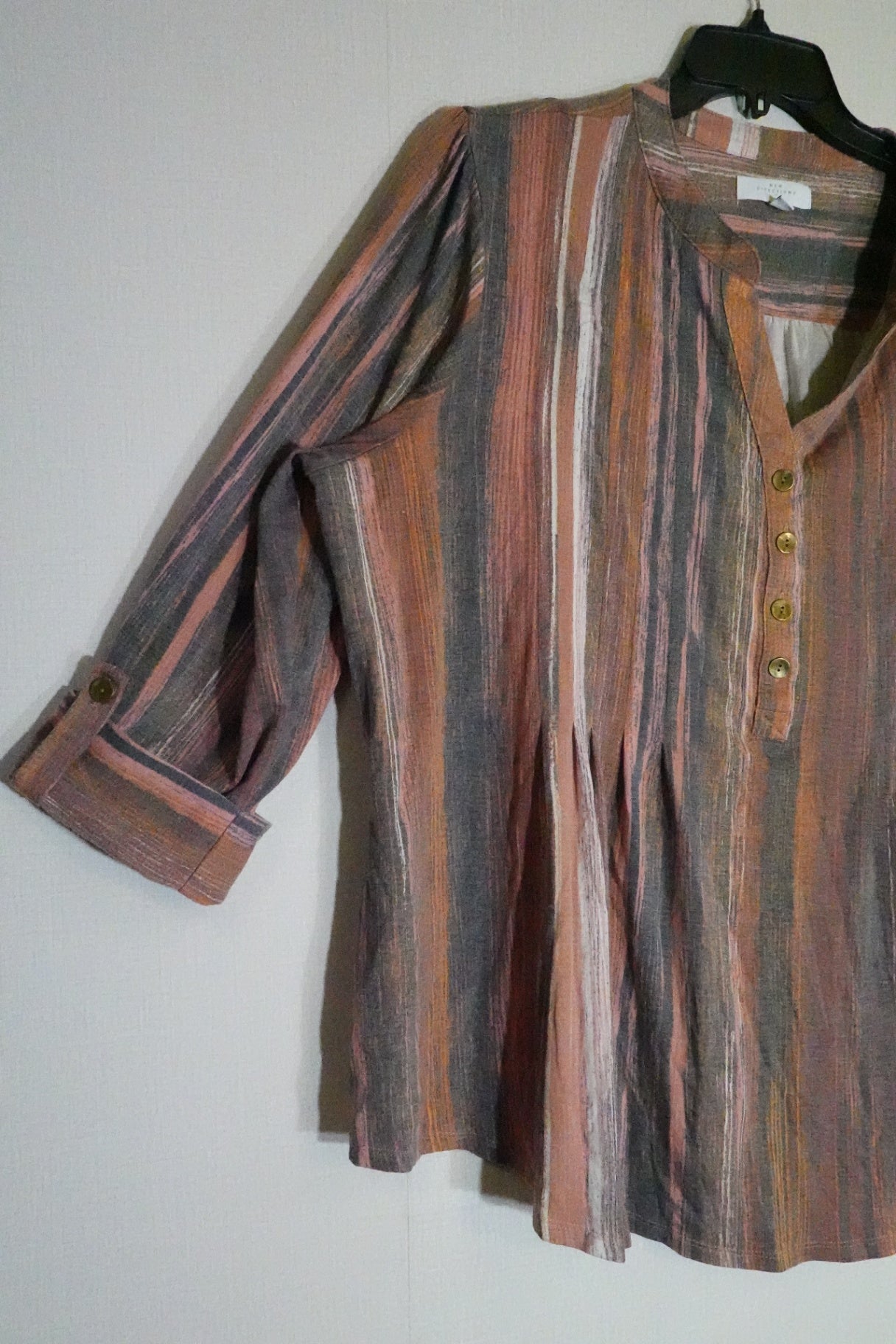 New Directions, 3/4 SLEEVE TOP, 3X