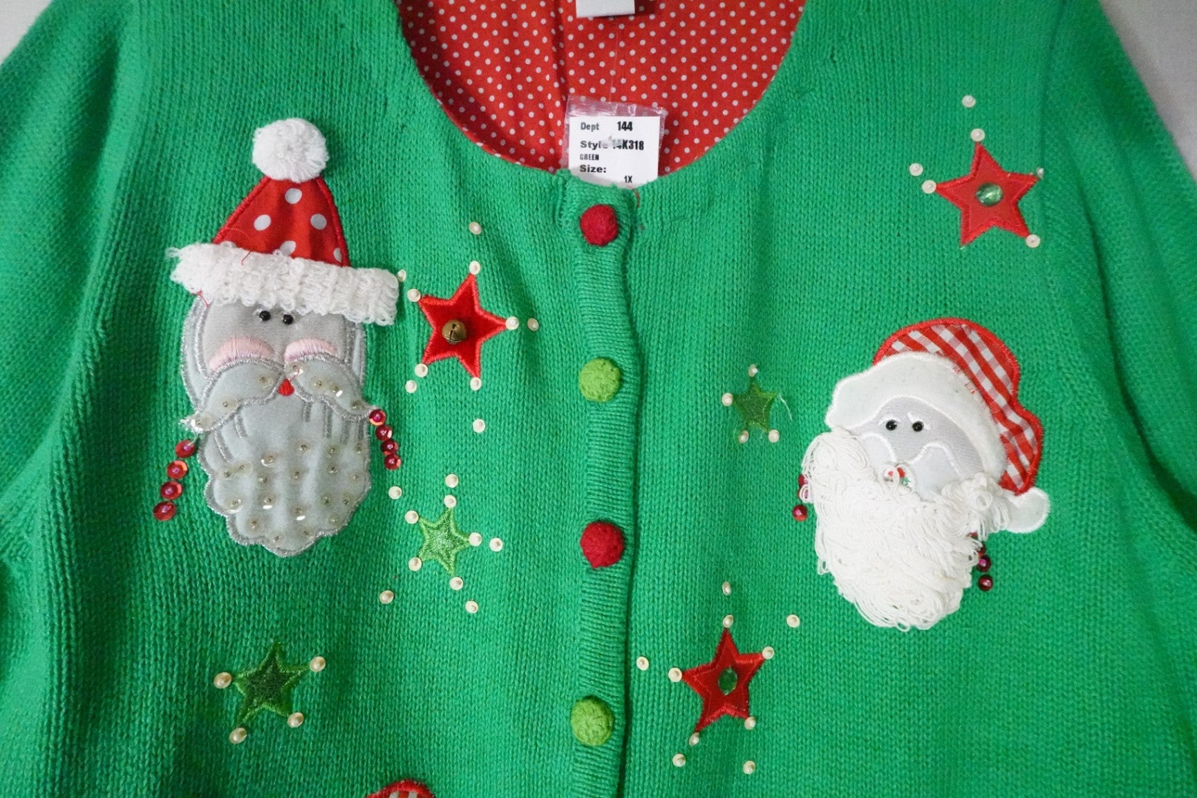 Heirloom Collectables, Santa Cardigan, 1X