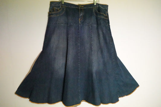 Swak Jeans, Vintage Jean Skirt, 18W