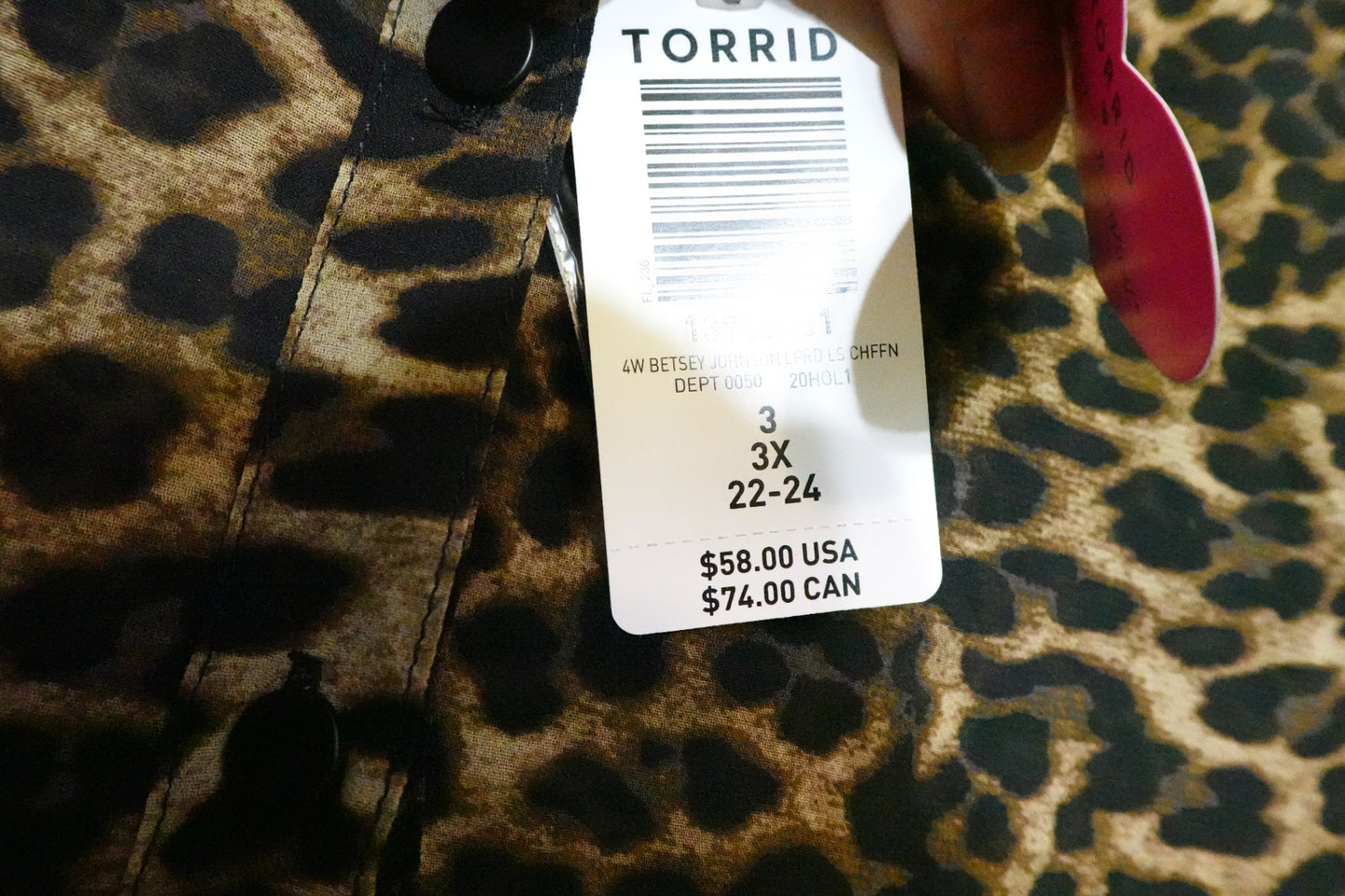 Torrid (Betsy Johnson), NEW 3/4 Sleeve Top, 3X