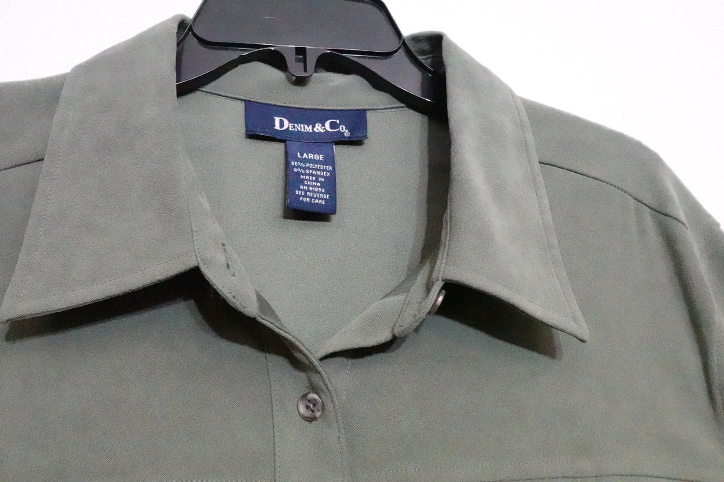 Denim & Co., Long Sleeves Top, large