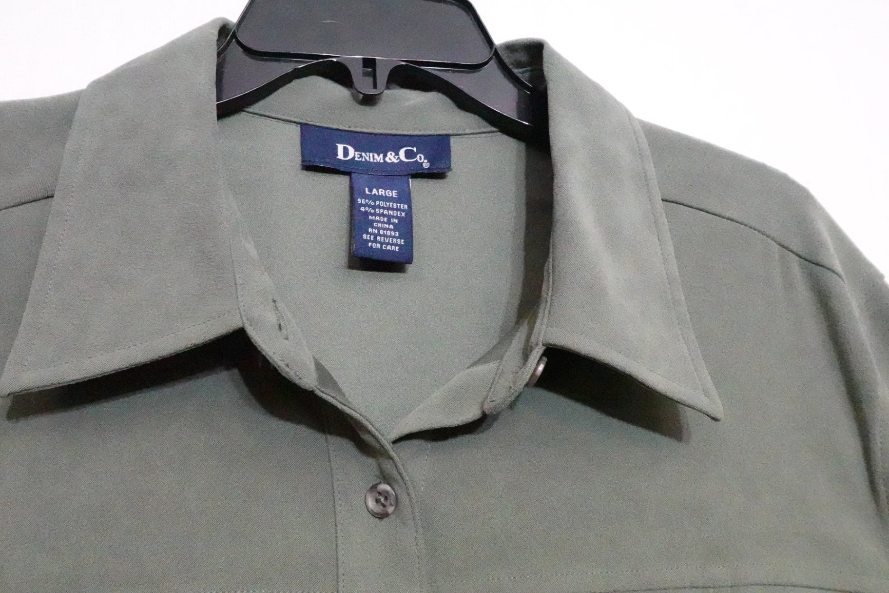 Denim & Co., Long Sleeves Top, large