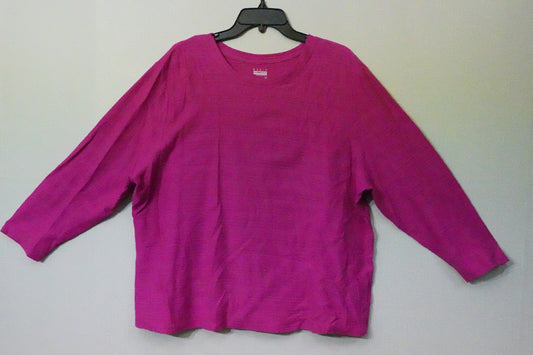 Basic Editions, 3/4 Sleeve Top, 2X