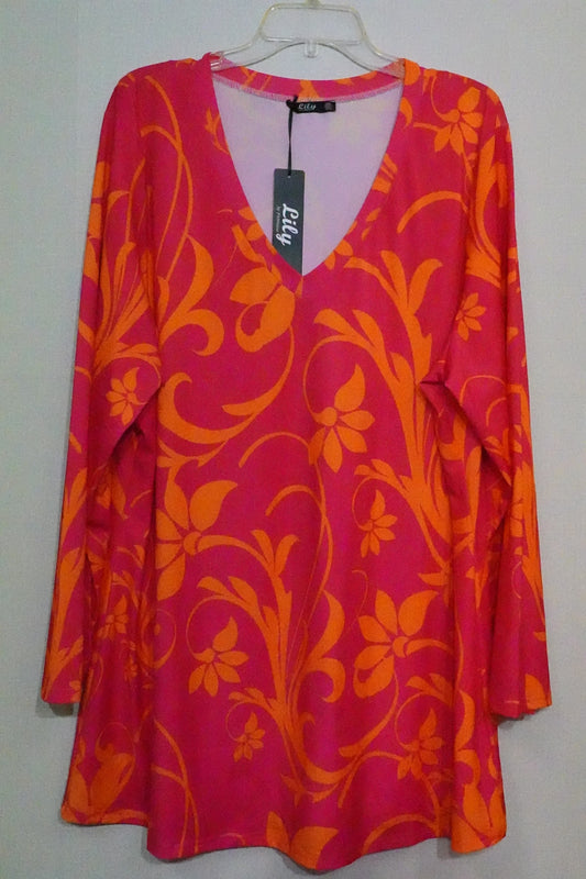 Lily, New Long Sleeve Top, 3X