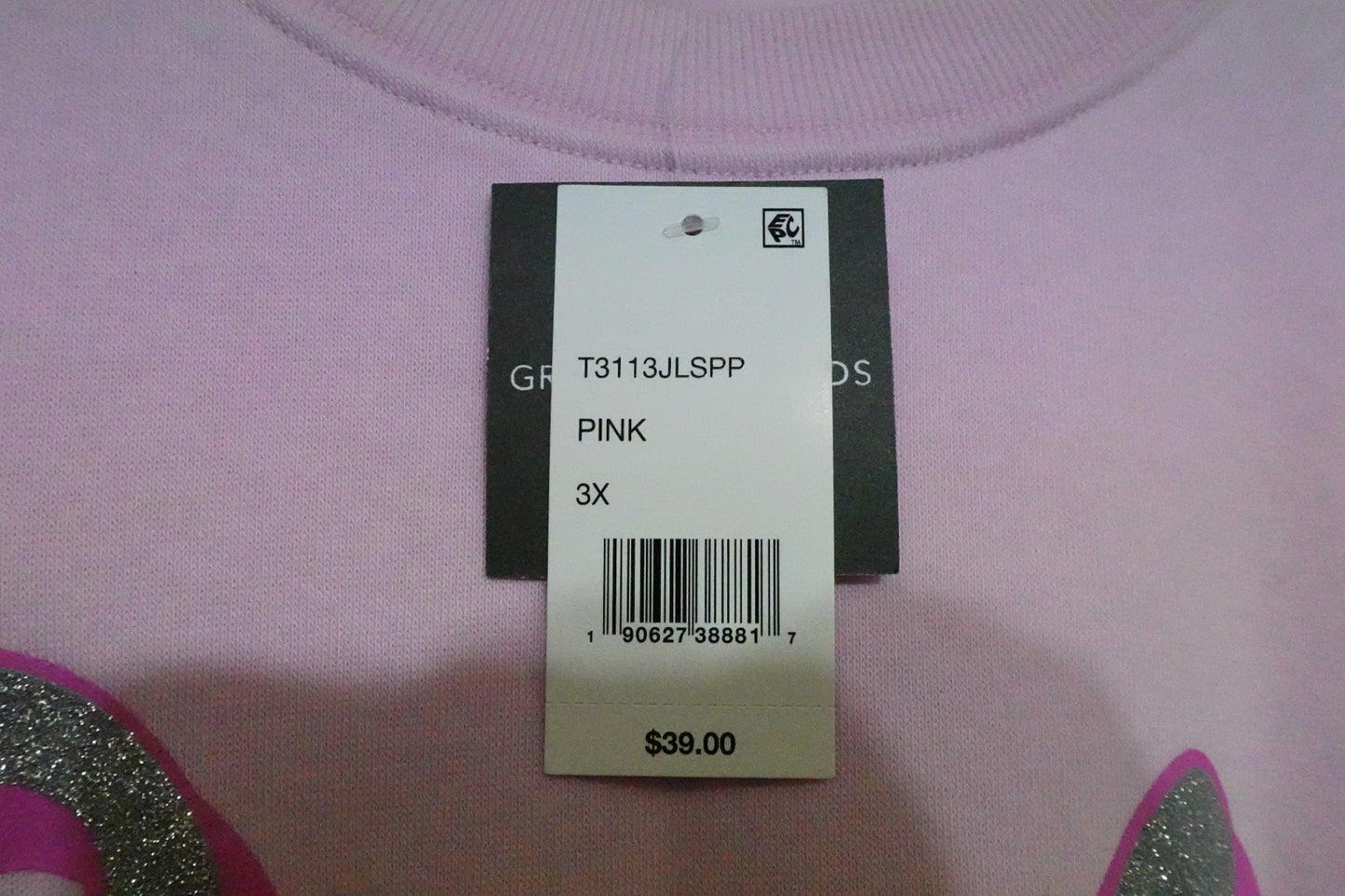 Barbie, NEW Long Sleeves Top, 3X