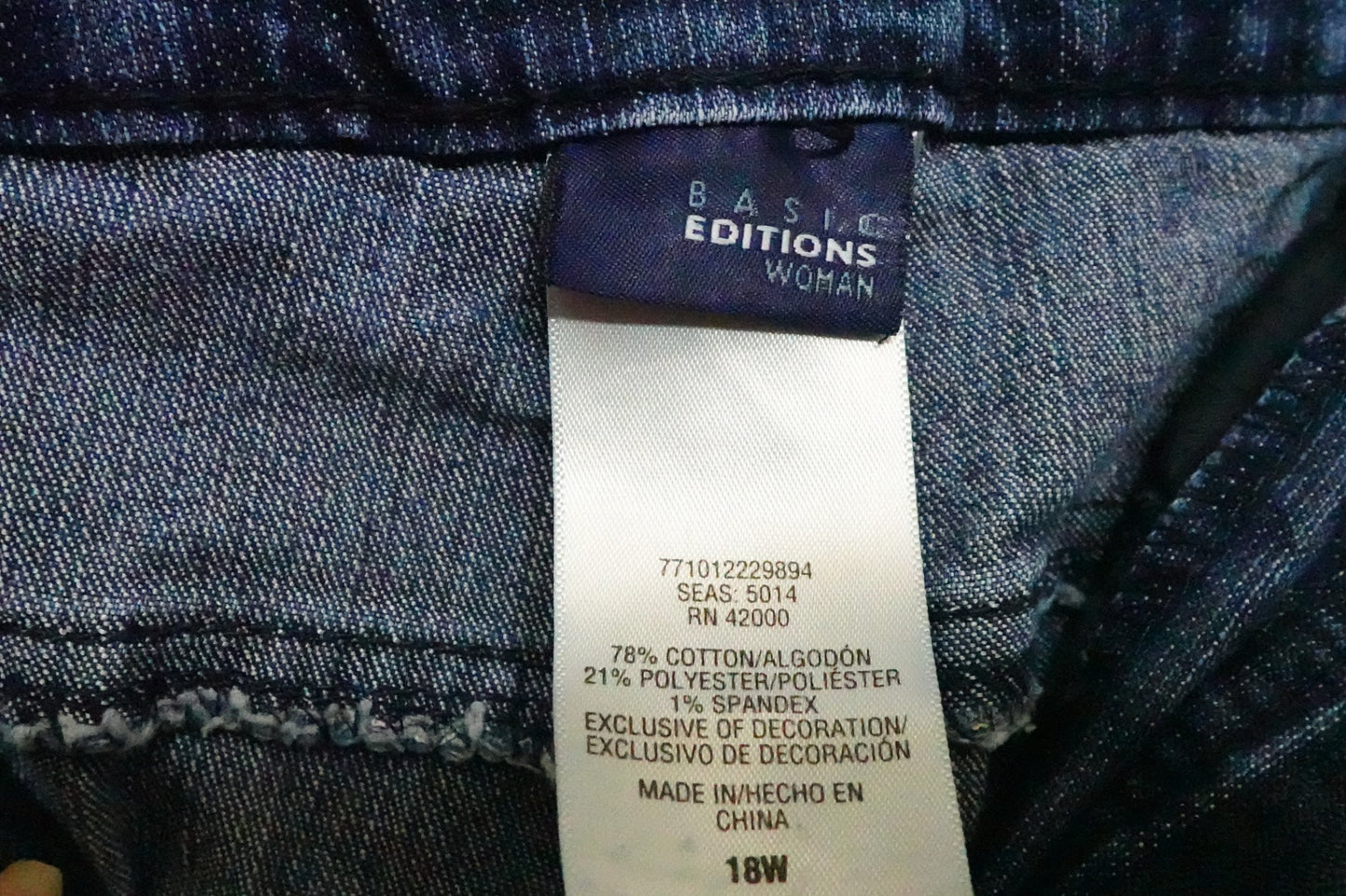 Basic Editons, Jeans, 18W