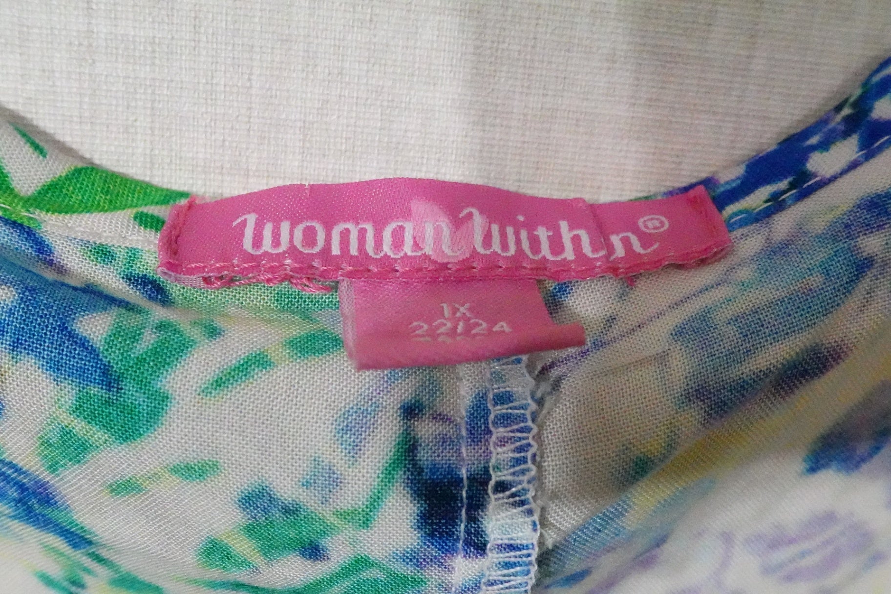 Women Within, 3/4 SLEEVE TOP, 22/24