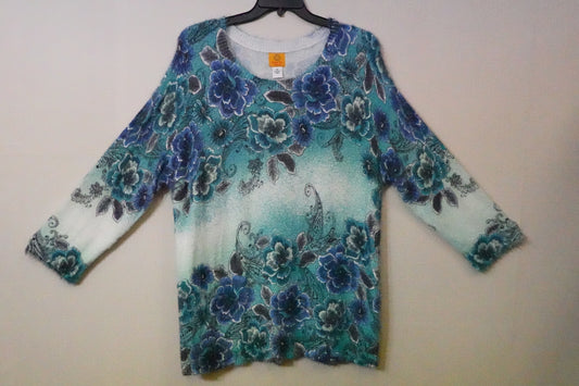 Ruby rd, Long Sleeves Top, 1X