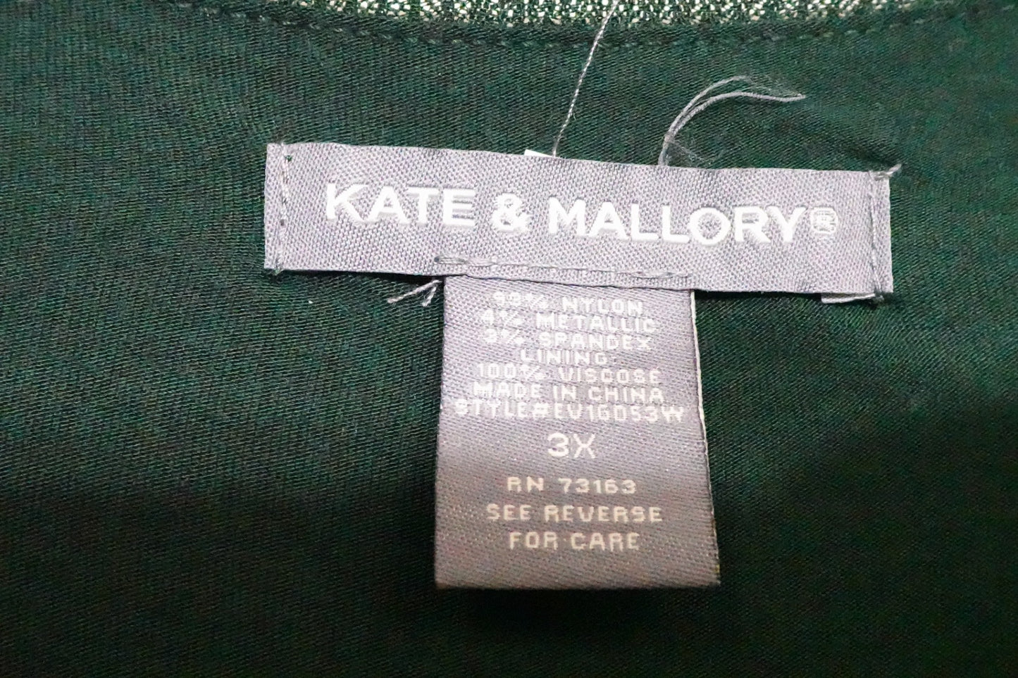 Kate & mallory, 3/4 SLEEVE TOP, 3X