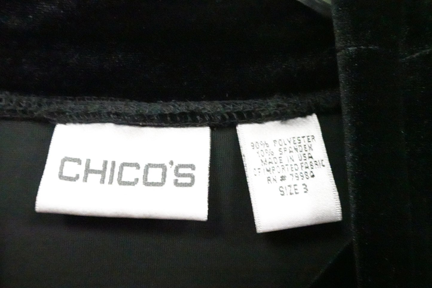 Chico's, Long Sleeve Velvet Top, XL (3)