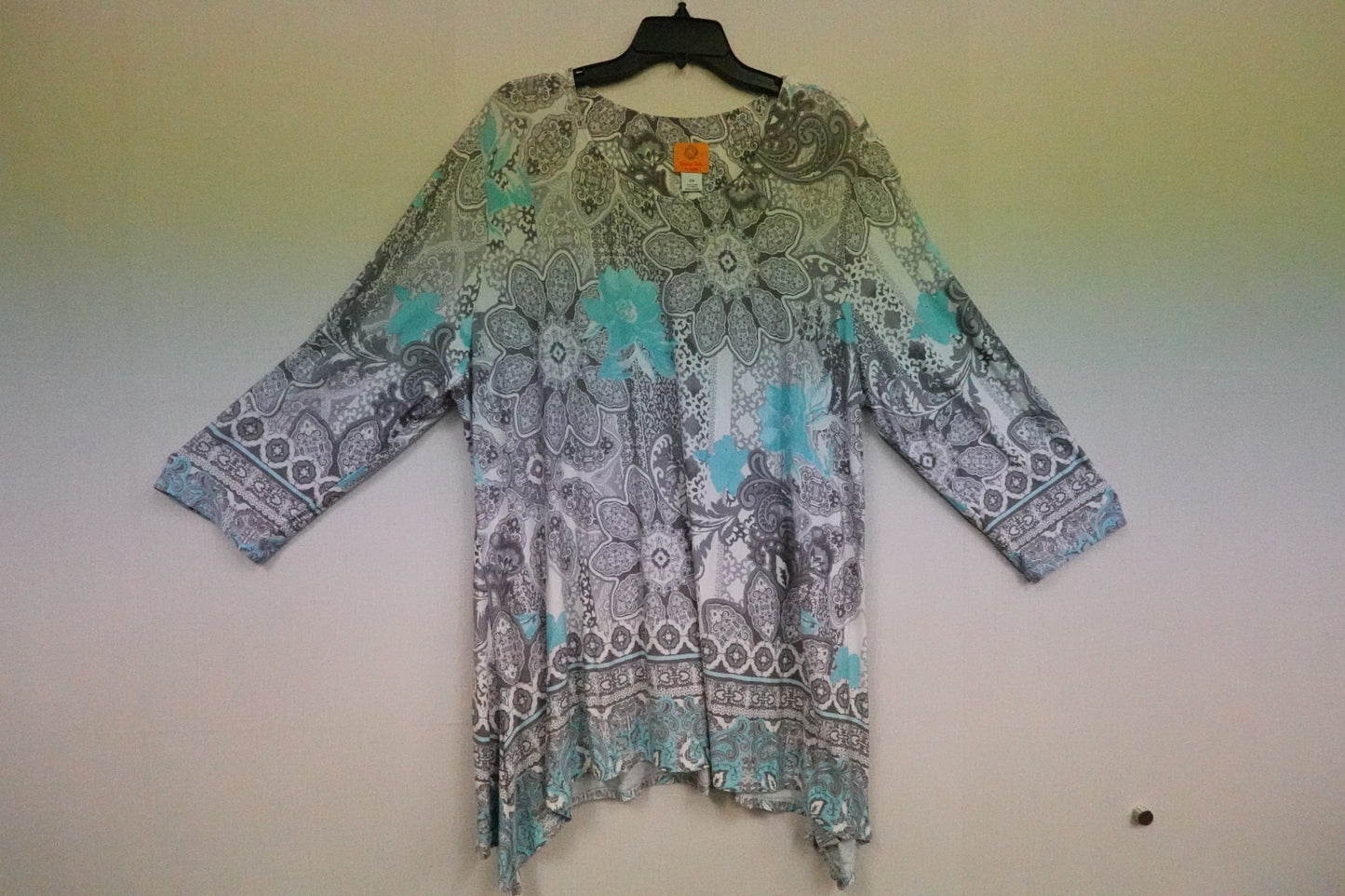 Ruby Rd., 3/4 SLEEVE TOP, 2X