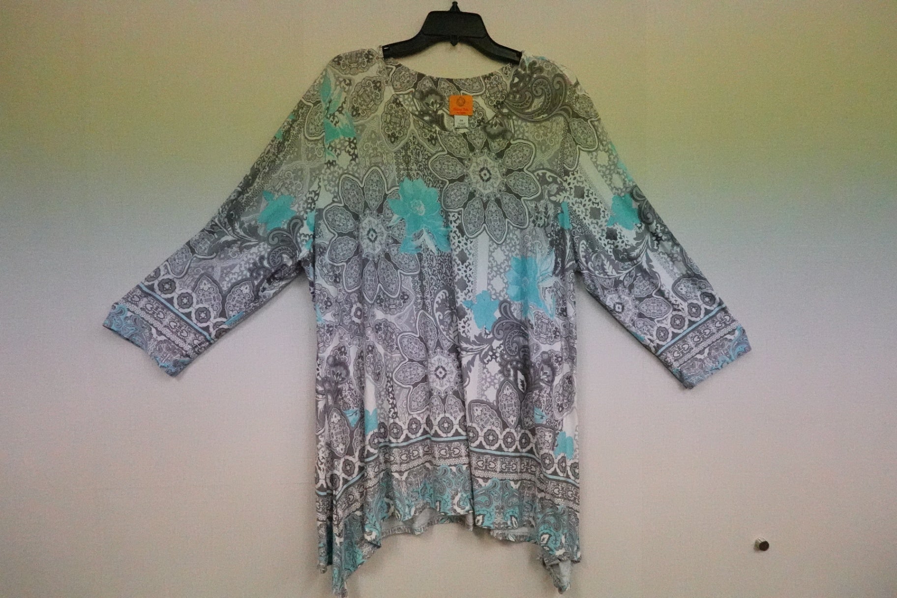 Ruby Rd., 3/4 SLEEVE TOP, 2X