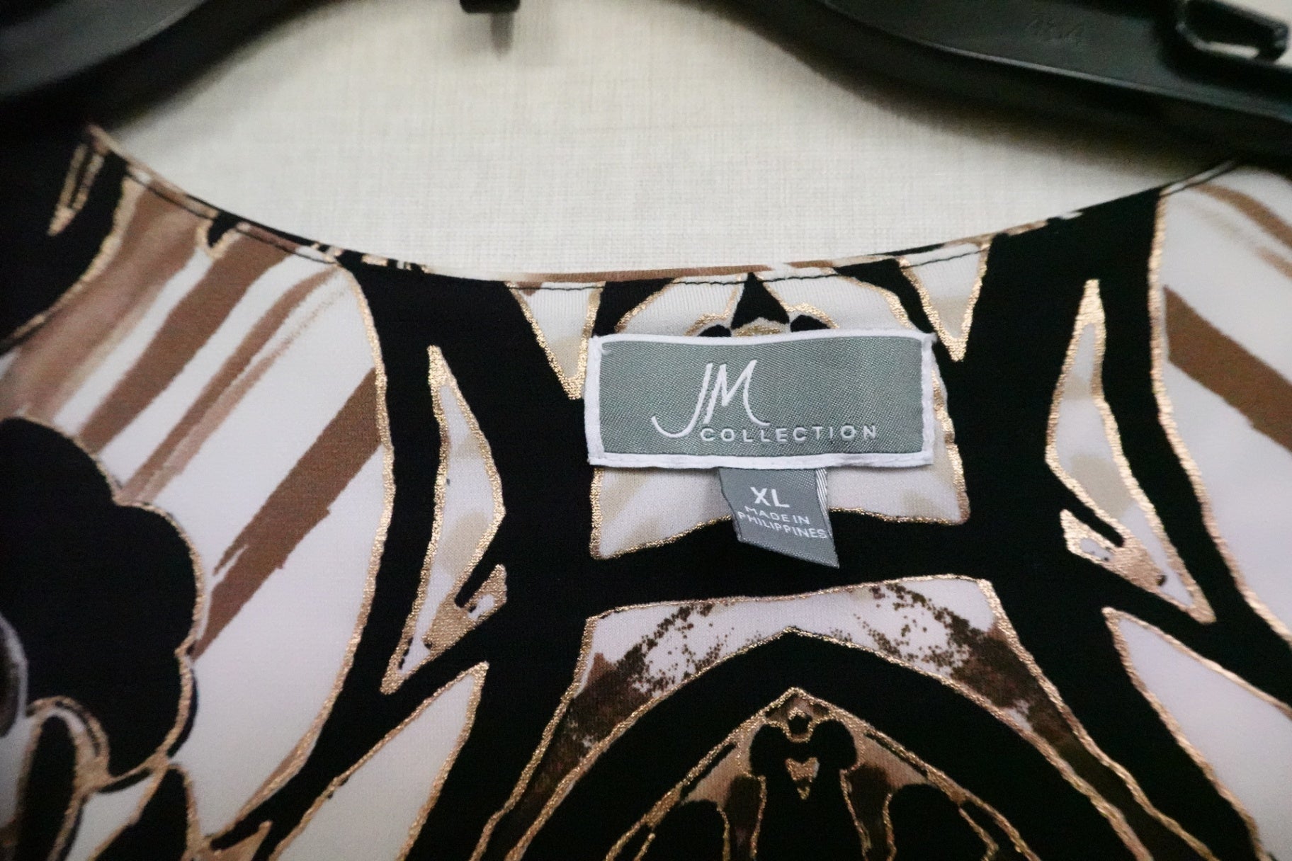 JM COLLECTION, Long Sleeves Top, XL