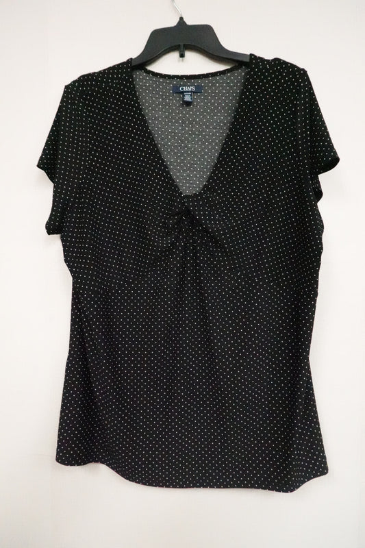 CHAPS, SHORT SLEEVED TOP, XL (1X)
