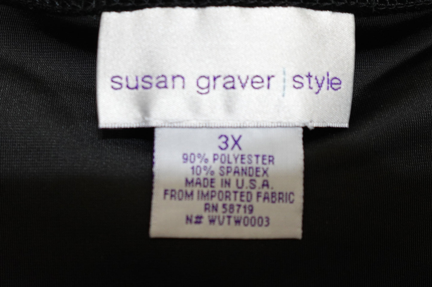 Susan Graver, Long Sleeves Top, 3X