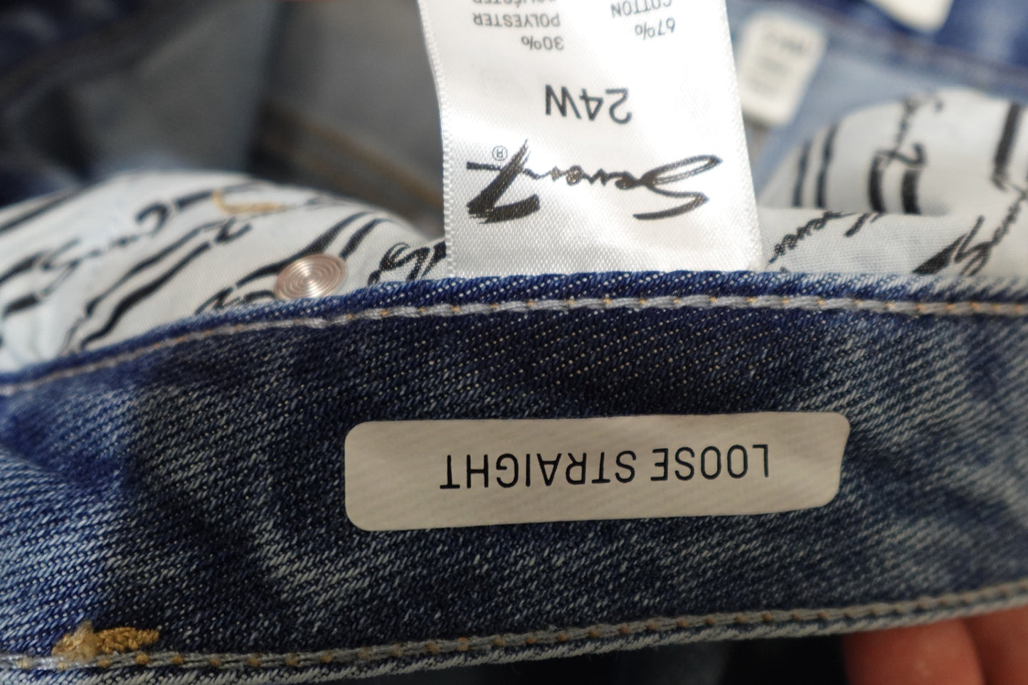 Seven7, New Jeans Loose Straight, 24w