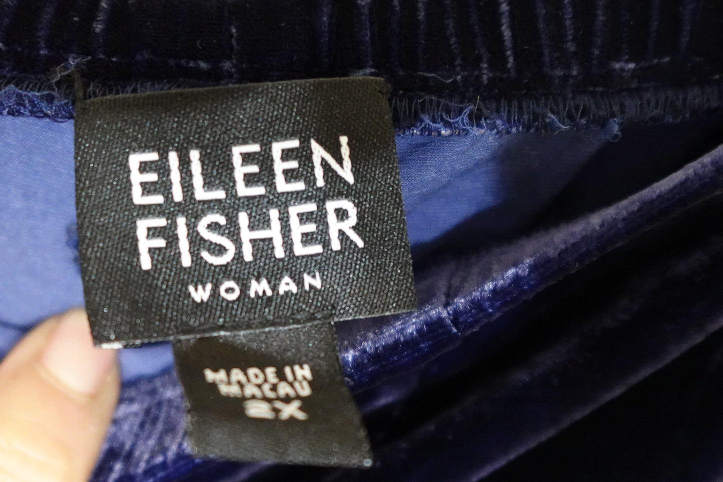 Eileen Fisher, velvet wide leg pants, 2X
