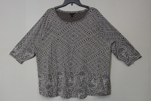 Lucky Brand, Short Sleeved Top, 3X