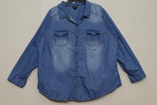 Torrid, Long Sleeve Button Down Top, 3X