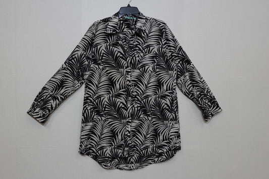 True Destinations, 3/4 Sleeve Button Down Top, Large