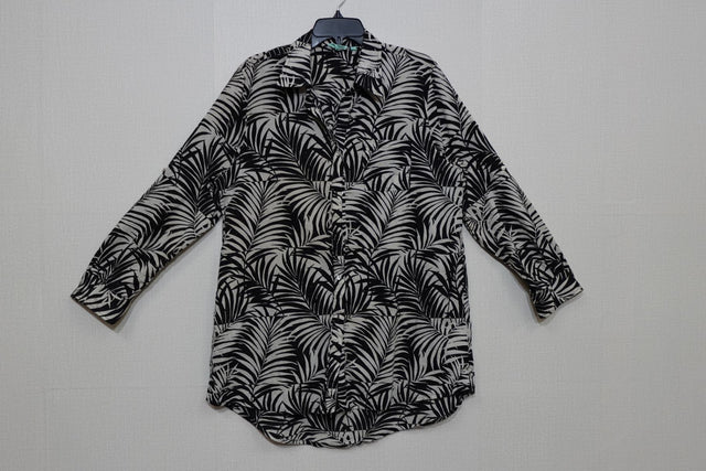 True Destinations, 3/4 Sleeve Button Down Top, Large