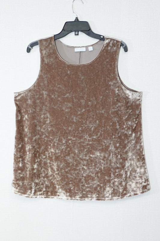 NEW YORK & COMPANY, sleeveless velvet top, XL