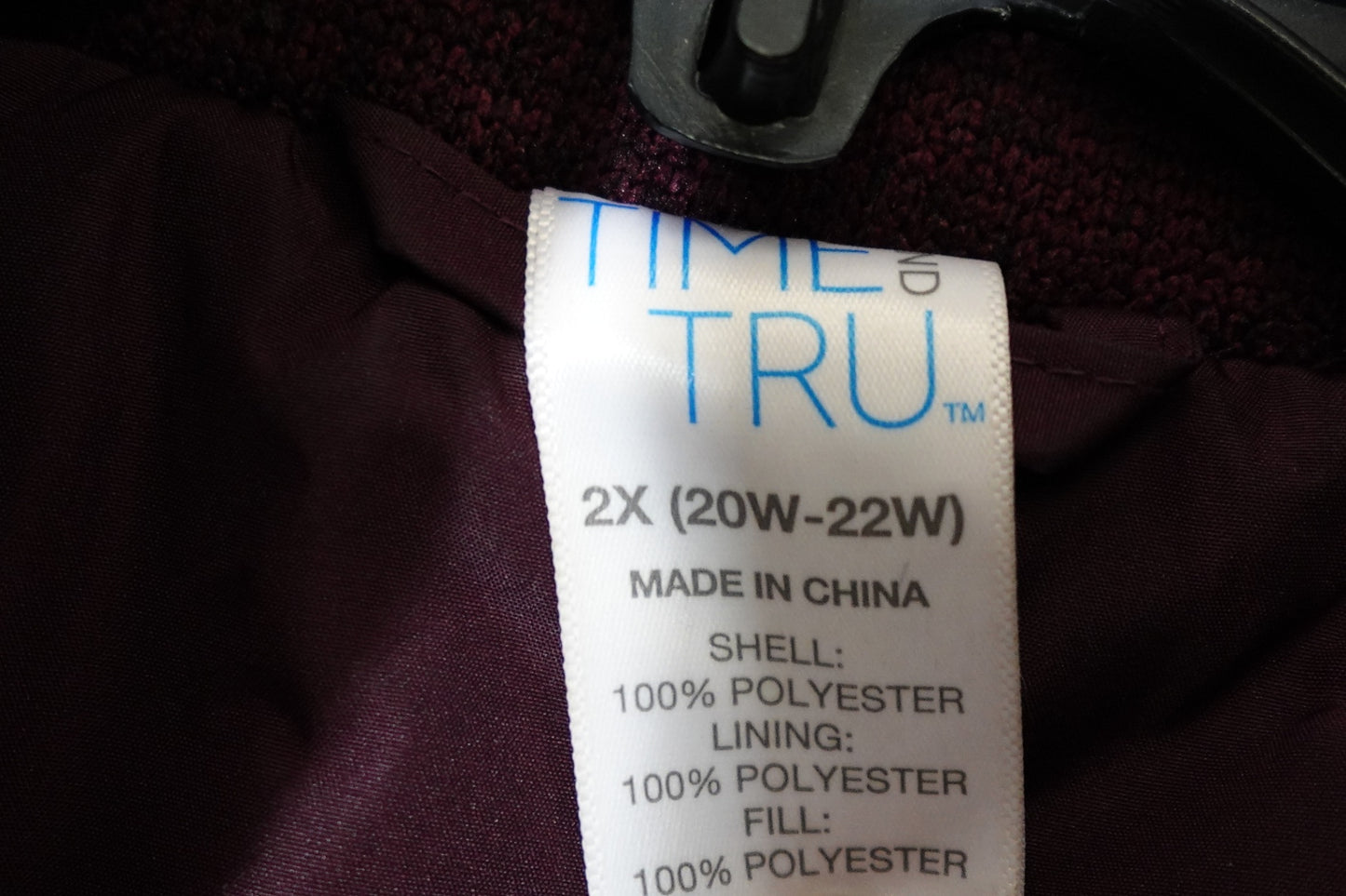 Time and tru, Coat, 20W-22W