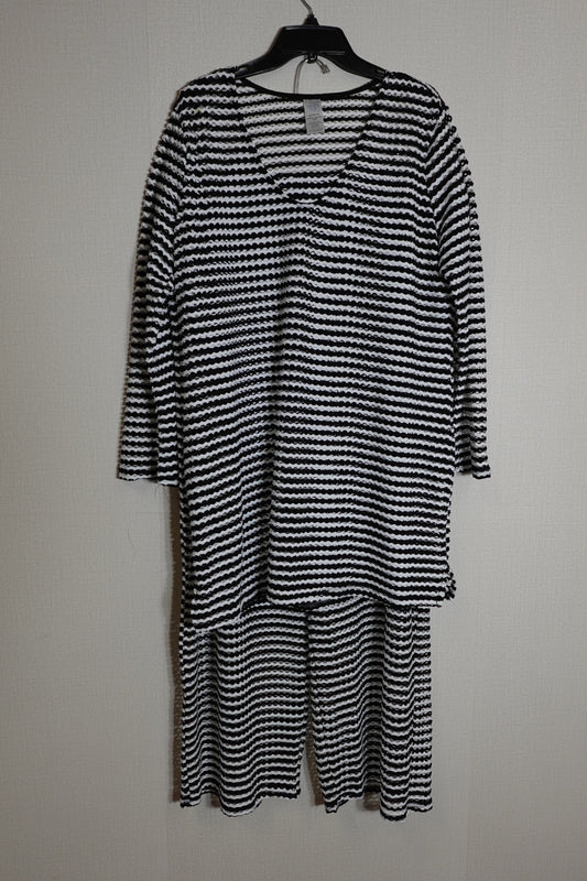 Time and Tru, Mesh Swim Cover/Lounge Pants Set, Size 24W/26W