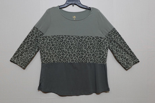 belle, Kim Gravel, 3/4 Sleeve Top, Size Large