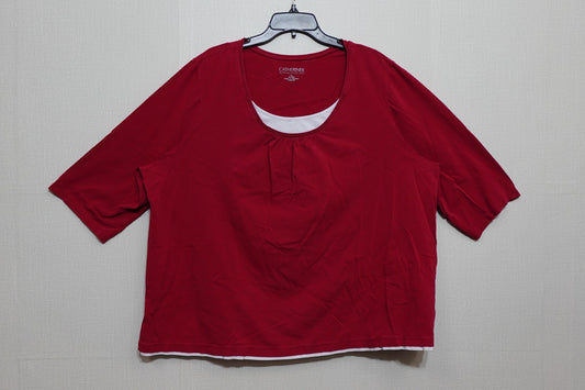 Catherines , Short Sleeved Top, Size 26/28W