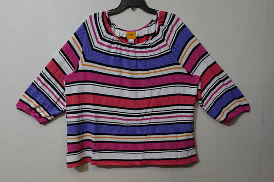 Ruby Rd., 3/4 Sleeve Top, Size 2X