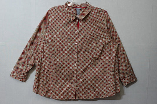 Catherines, 3/4 sleeve top, Size 26/28