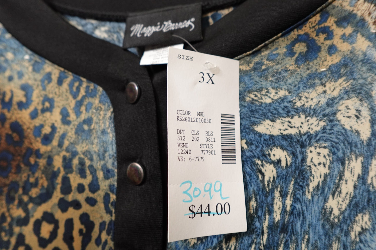 Maggie Barnes, New short sleeve top, Size 3X