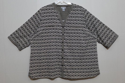 Catherines, 3/4 sleeve top, Size 26/28